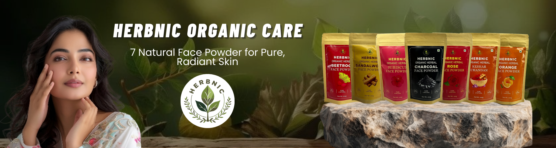 HERBNIC face powder banner